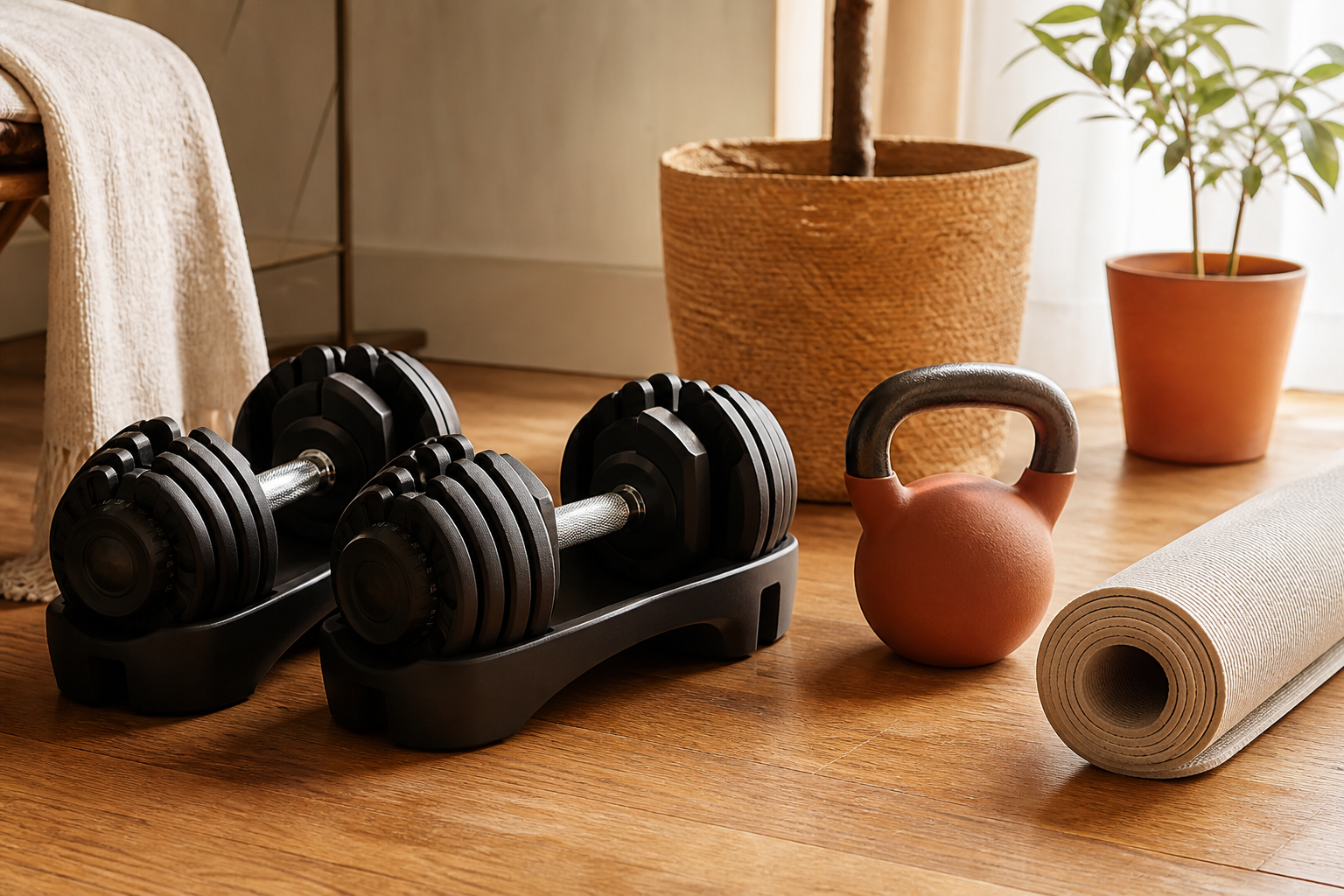 Fitnessmateriaal voor thuis